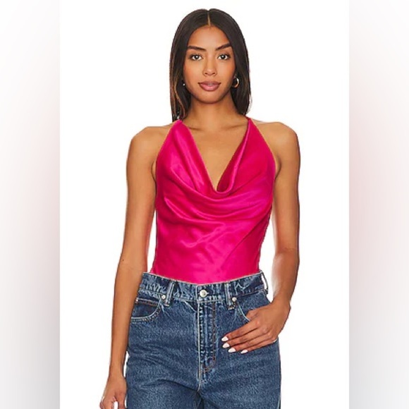 Lovers + Friends Tops - Lovers and Friends Revolve Pink Cowl Neck River Top